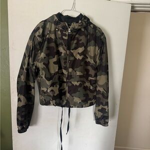 Camouflage Hooded Windbreaker Jacket - Women's Camo Jacket